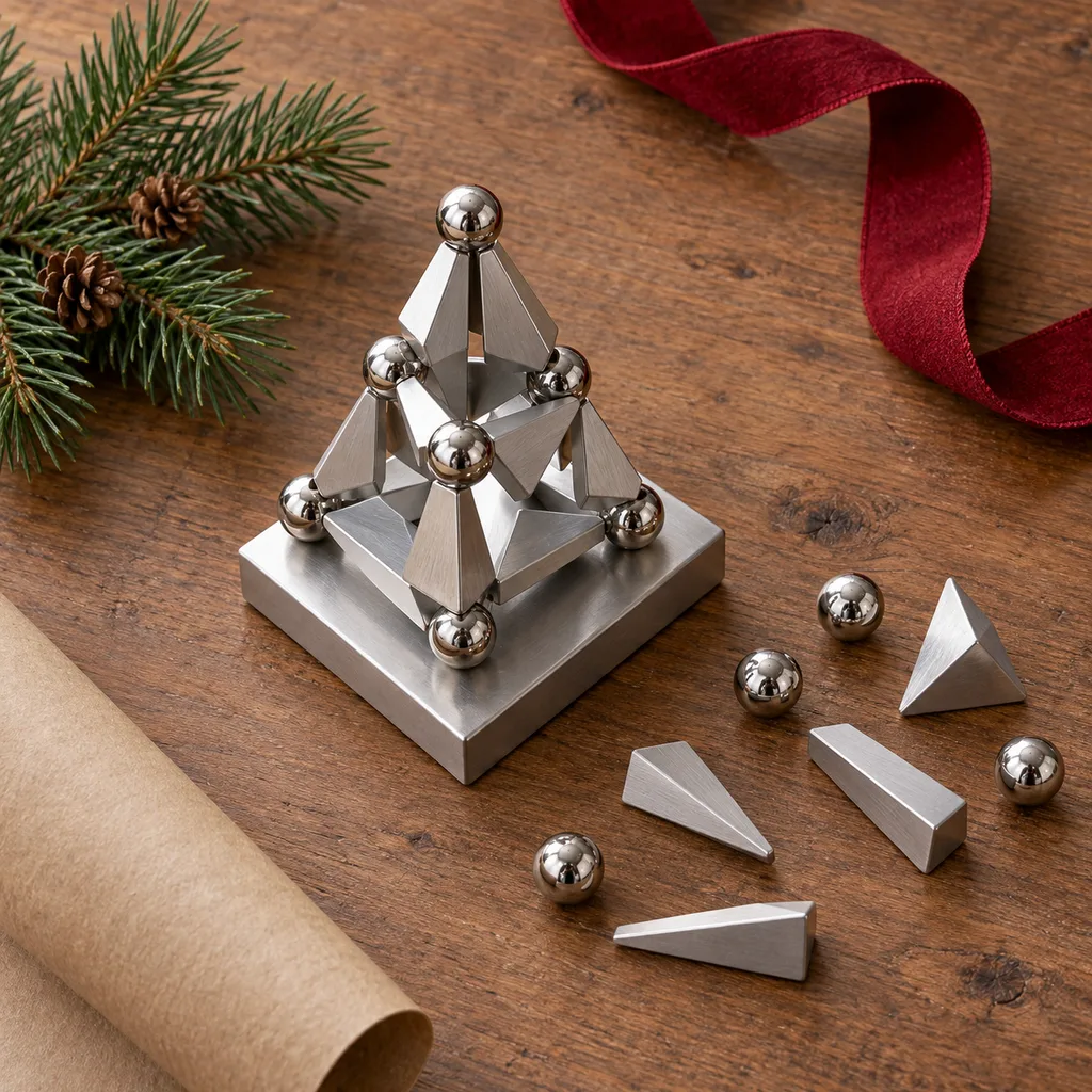 Representative photo-style image of creative magnetic sculpture kit — generated, not a specific product