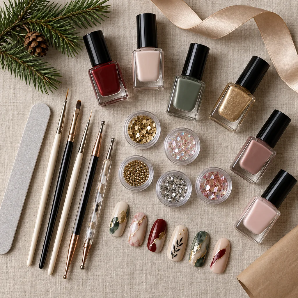 Representative photo-style image of creative nail art design kit — generated, not a specific product