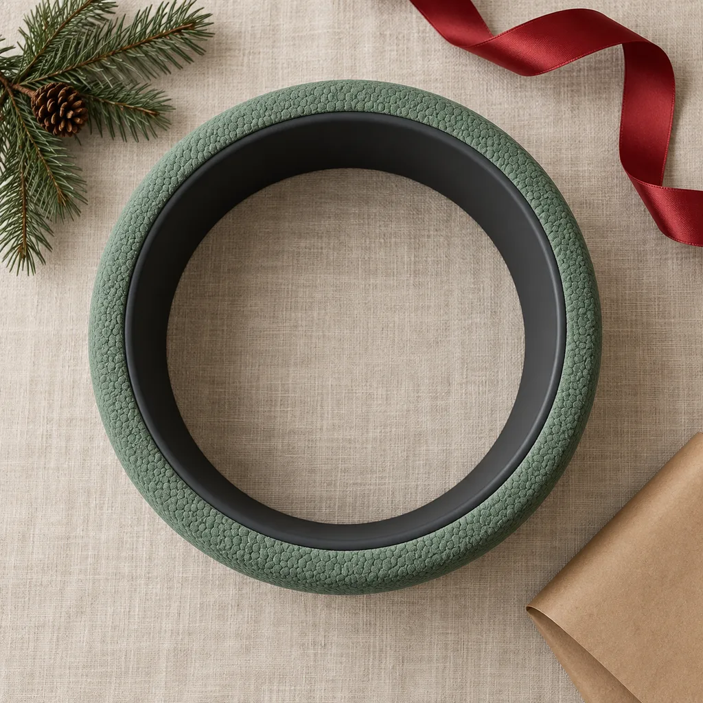 Representative photo-style image of cushioned comfort yoga wheel — generated, not a specific product