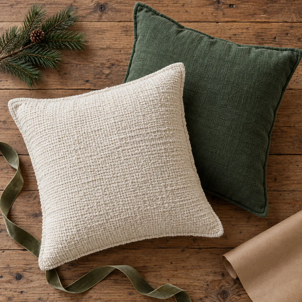 Representative photo-style image of decorative accent throw pillows — generated, not a specific product