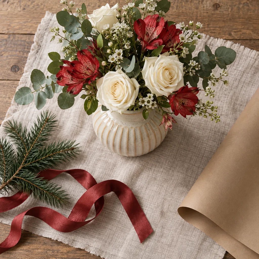 Representative photo-style image of decorative flower vase — generated, not a specific product