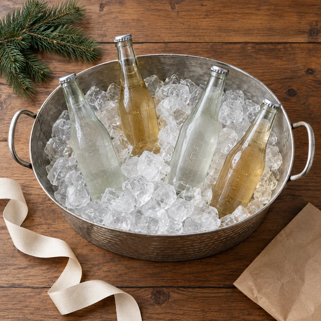 Representative photo-style image of decorative party beverage tub — generated, not a specific product