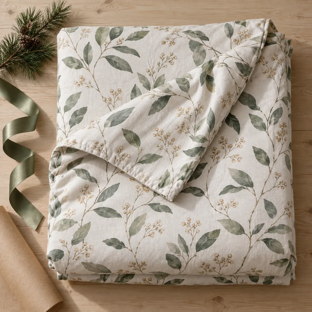 Representative photo-style image of patterned duvet cover — generated, not a specific product