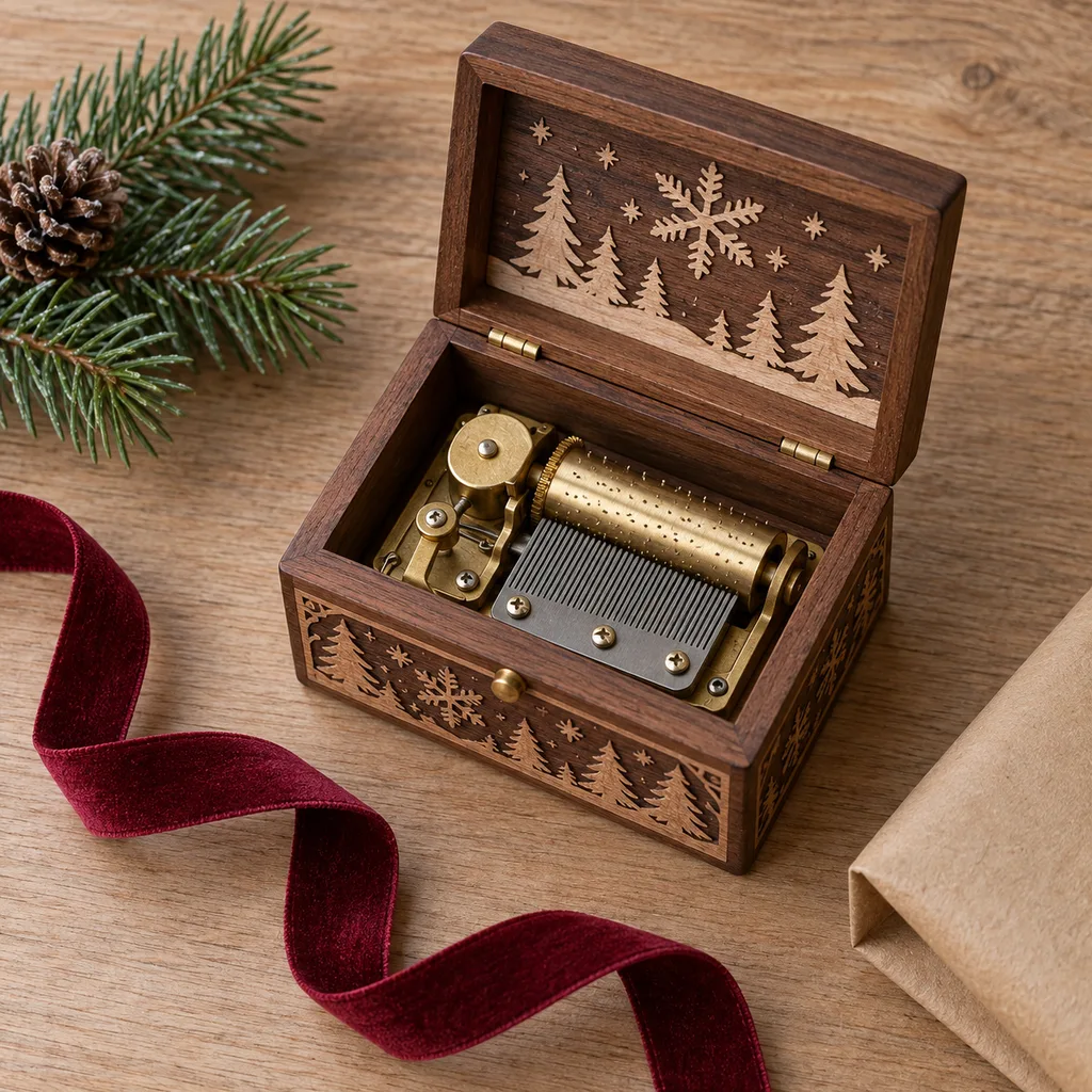 Representative photo-style image of decorative themed music box — generated, not a specific product