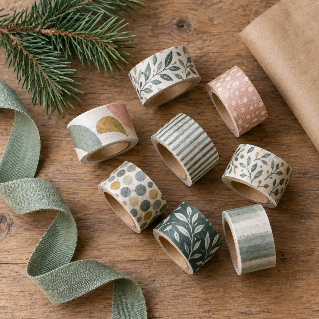 Representative photo-style image of decorative washi tape collection — generated, not a specific product