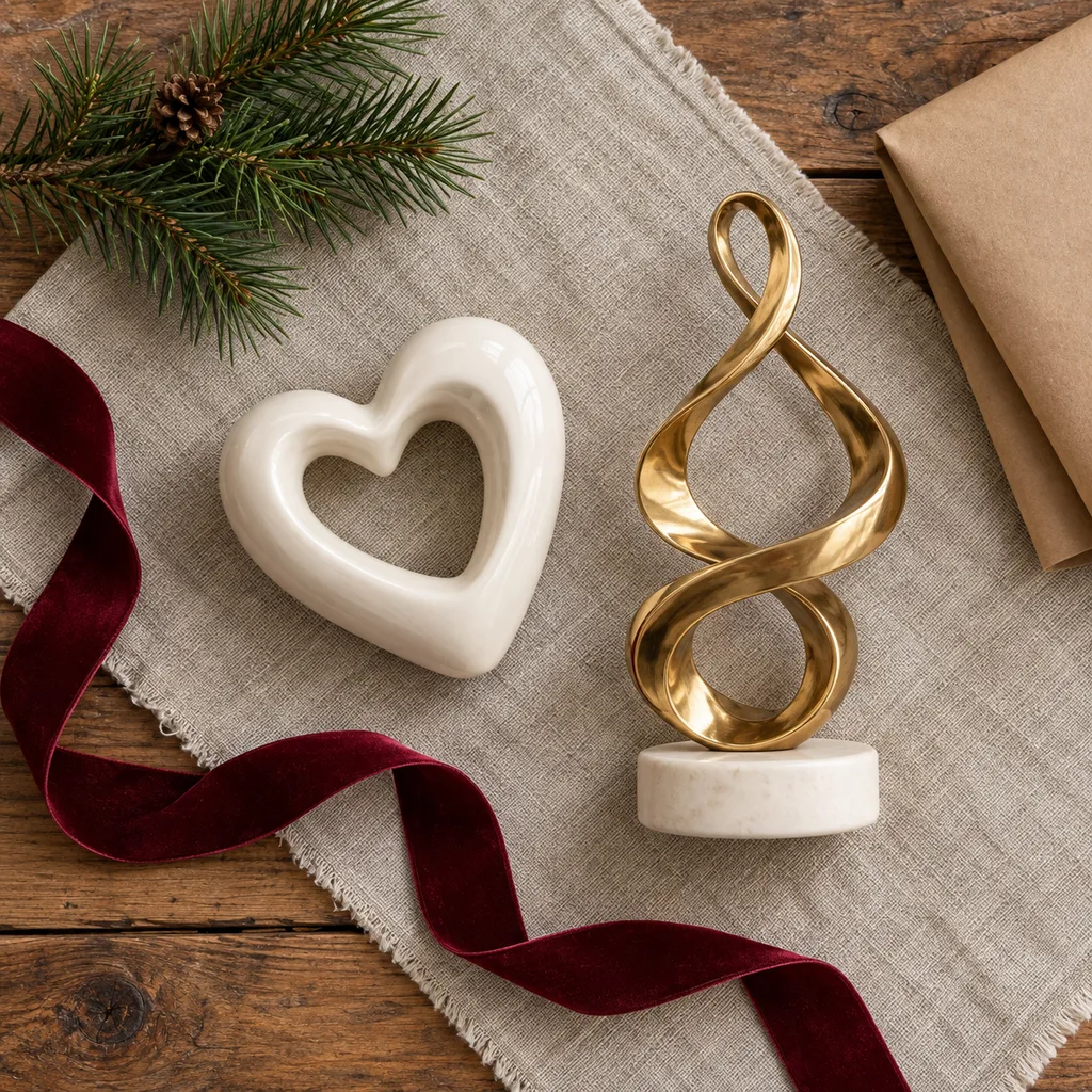 Representative photo-style image of decorative word art sculptures — generated, not a specific product