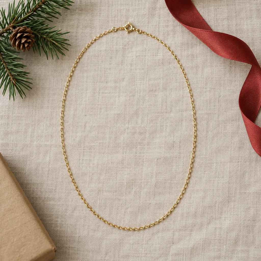 Representative photo-style image of delicate chain necklace — generated, not a specific product