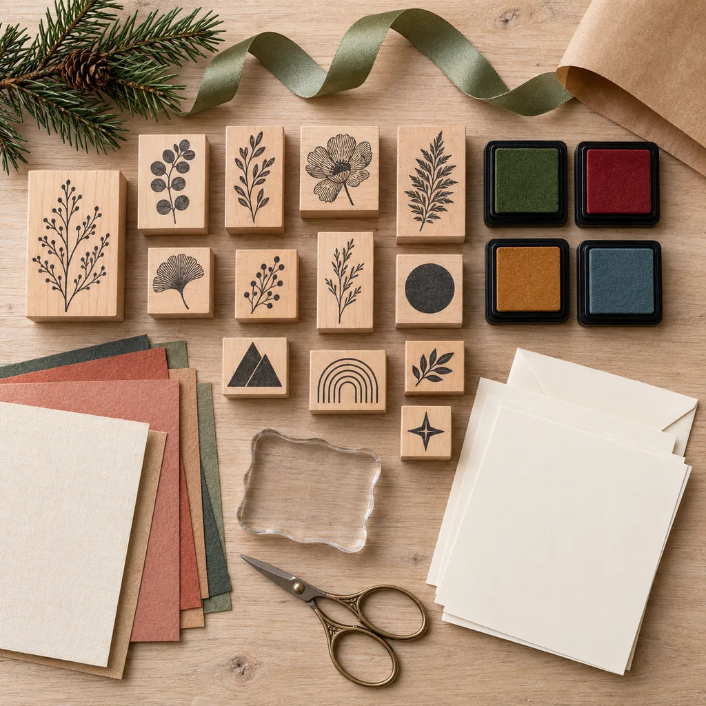 Representative photo-style image of deluxe stamping and card making kit — generated, not a specific product