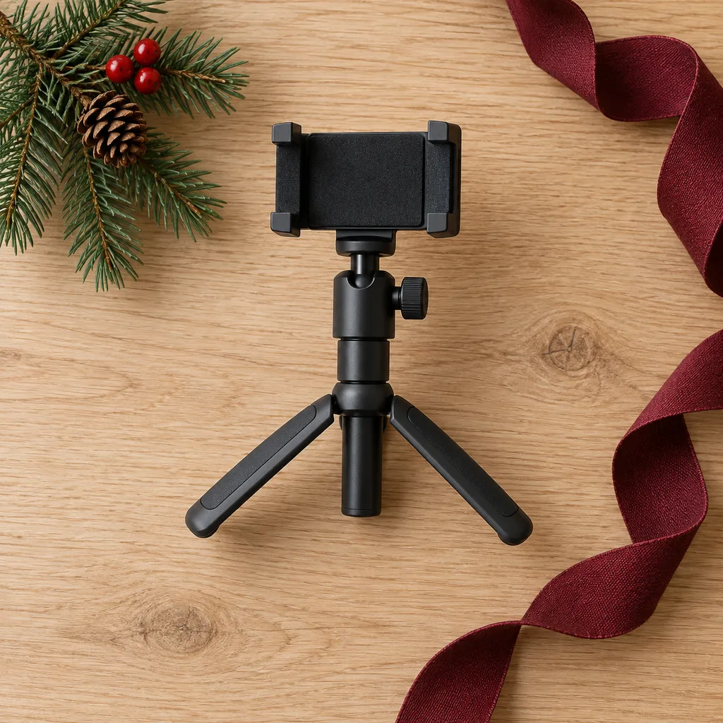 Representative photo-style image of desk phone tripod stand — generated, not a specific product