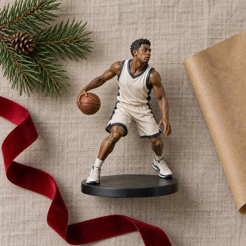 Representative photo-style image of detailed collectible sports figurine — generated, not a specific product