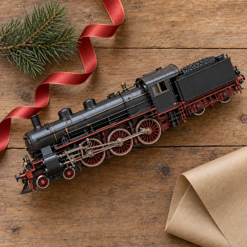 Representative photo-style image of detailed scale locomotive model — generated, not a specific product