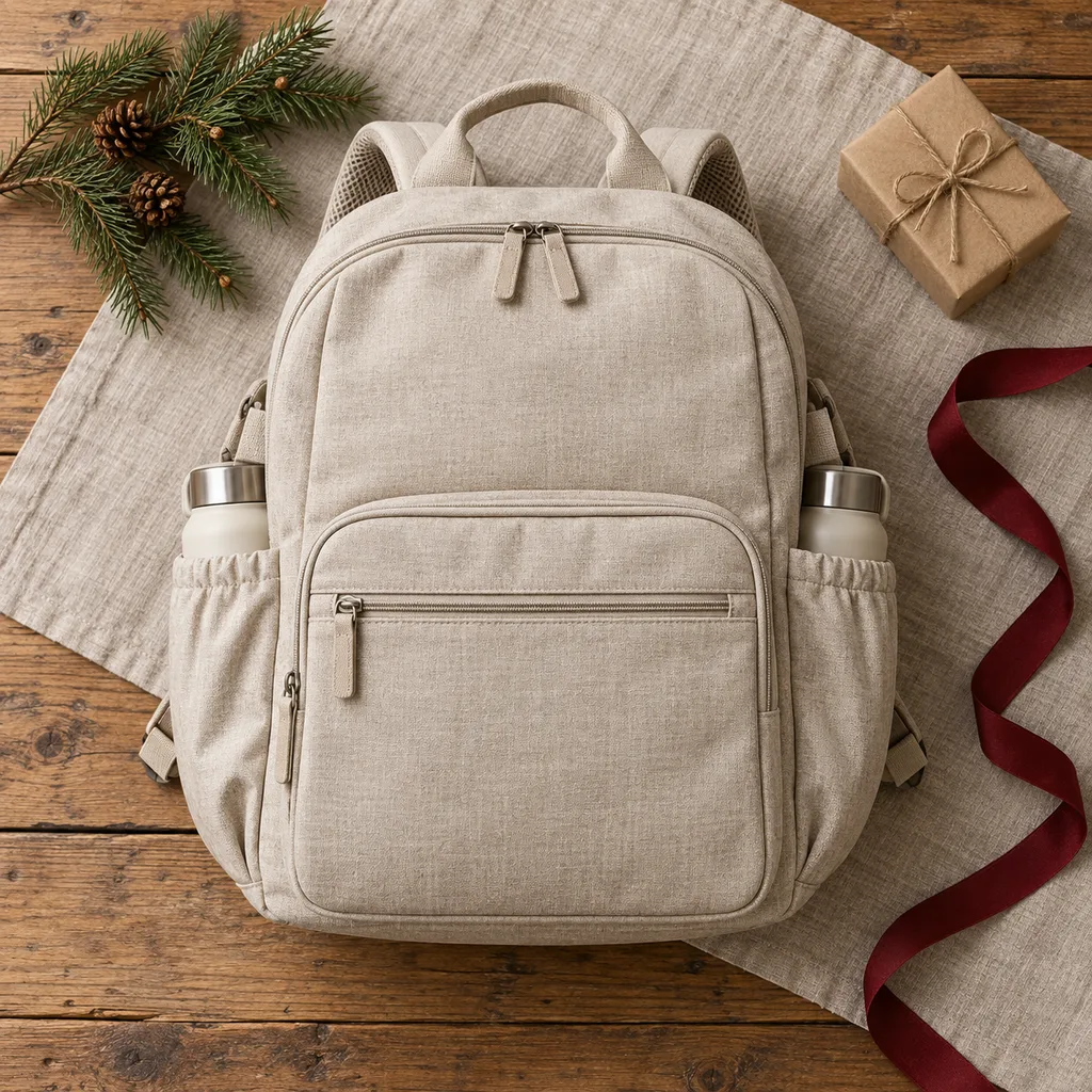 Representative photo-style image of diaper backpack — generated, not a specific product