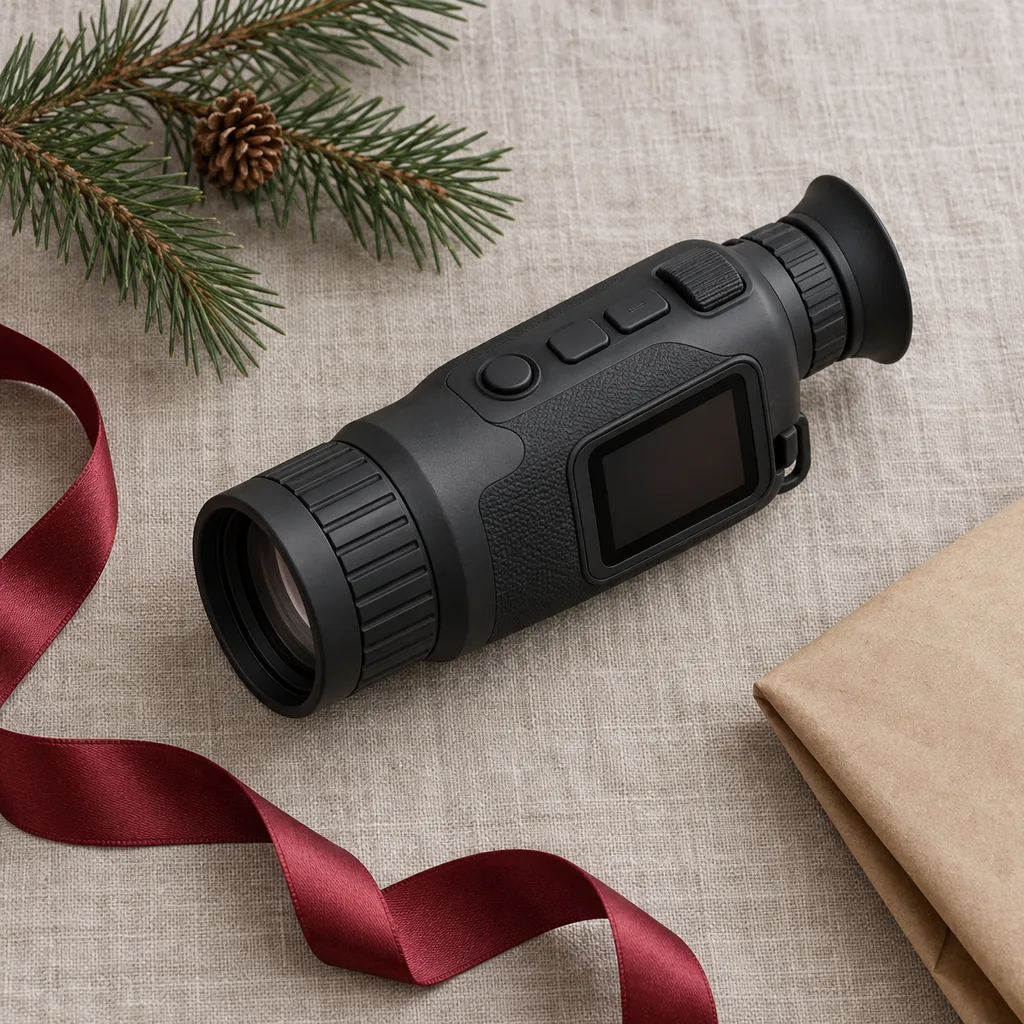 Representative photo-style image of digital recording monocular — generated, not a specific product