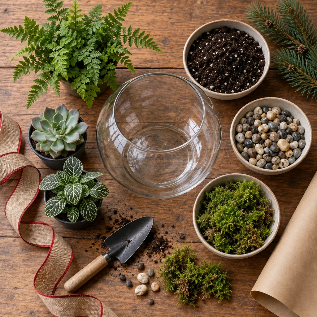 Representative photo-style image of diy terrarium kit — generated, not a specific product
