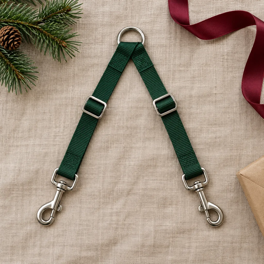 Representative photo-style image of double pet coupler leash — generated, not a specific product