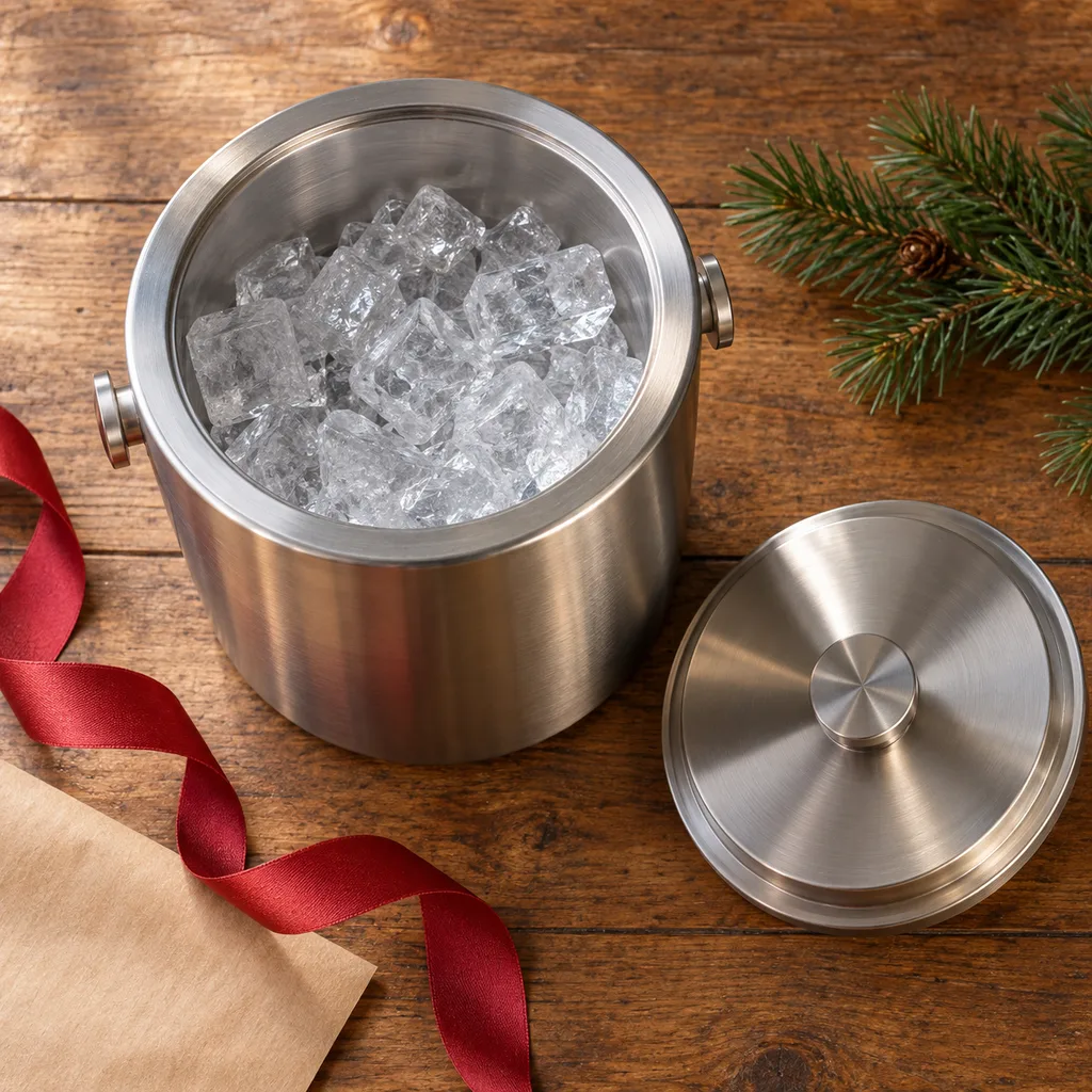 Representative photo-style image of double walled ice bucket — generated, not a specific product