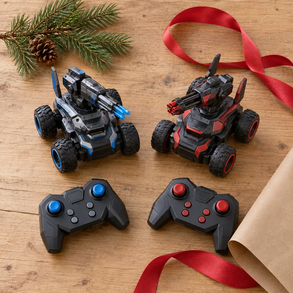 Representative photo-style image of battle robots remote control — generated, not a specific product