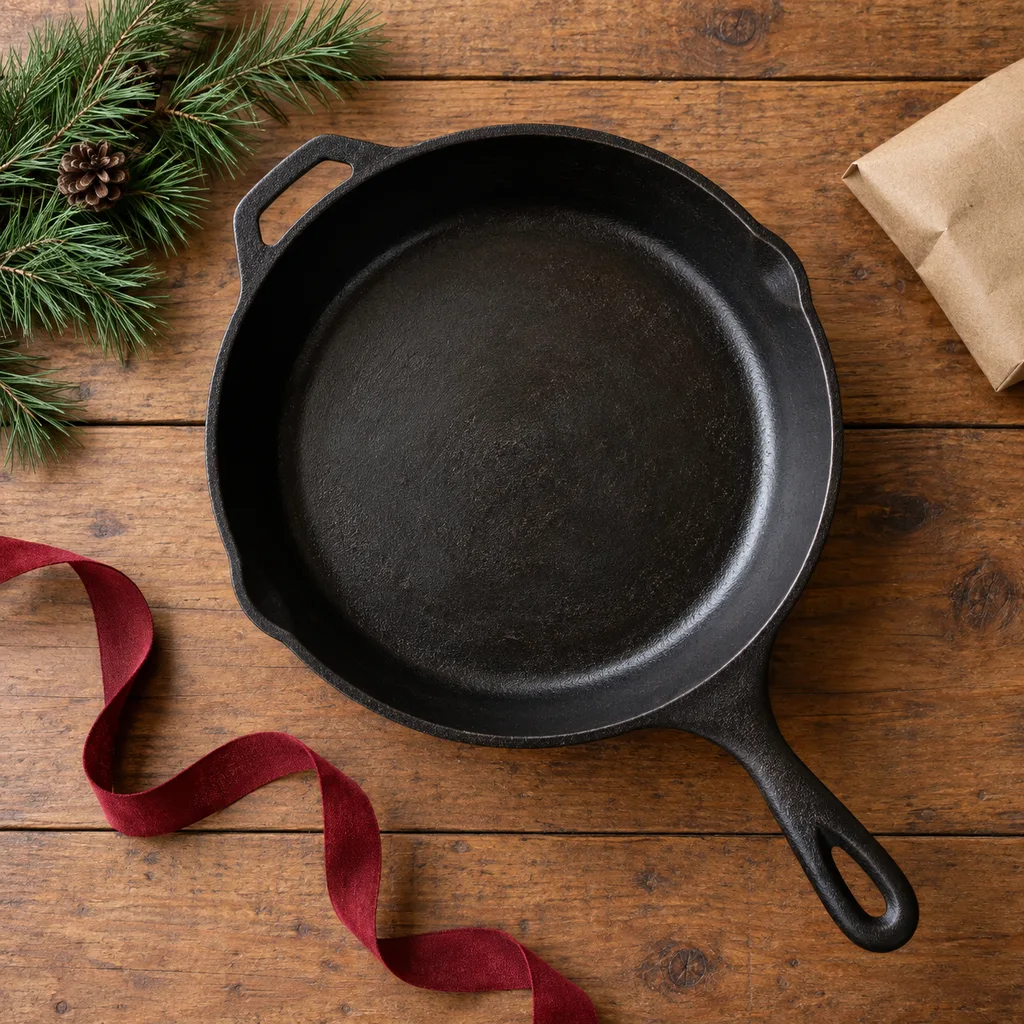 Representative photo-style image of cast iron skillet — generated, not a specific product