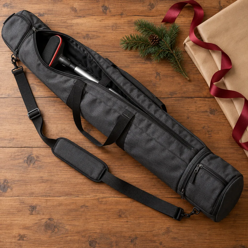 Representative photo-style image of durable curling equipment bag — generated, not a specific product
