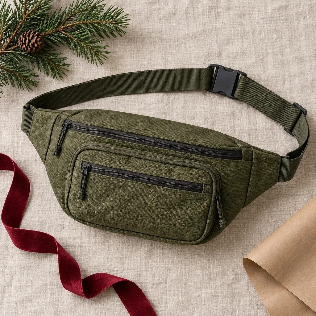 Representative photo-style image of durable everyday utility waist pack — generated, not a specific product