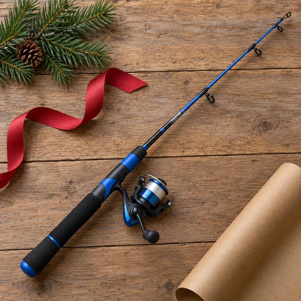 Representative photo-style image of durable kids' starter fishing rod — generated, not a specific product