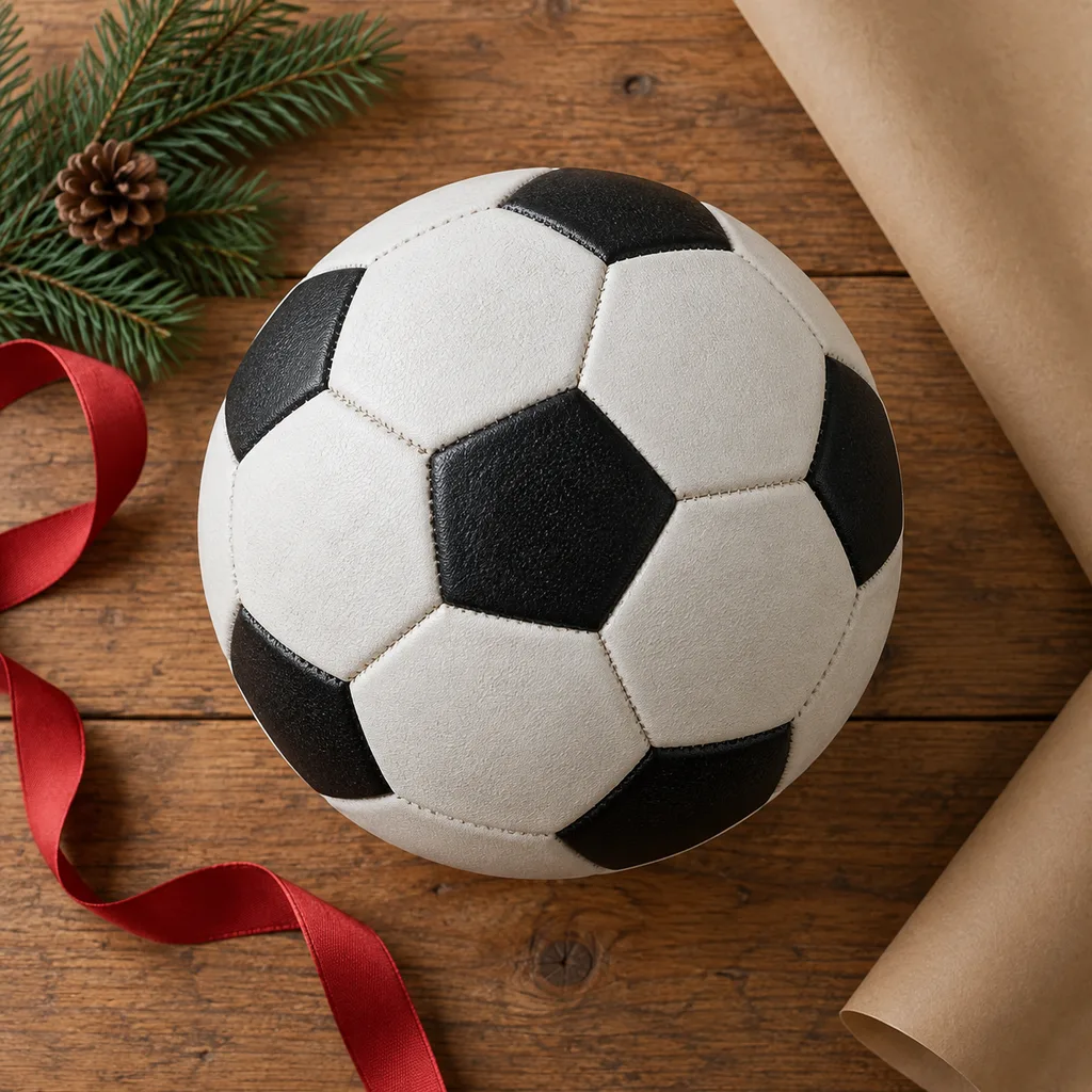 Representative photo-style image of durable outdoor soccer ball — generated, not a specific product