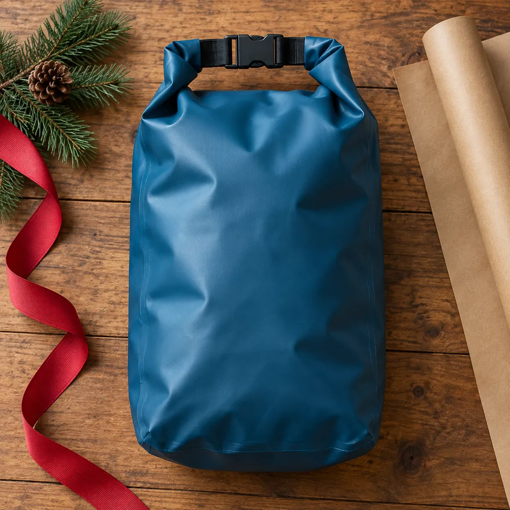 Representative photo-style image of durable roll-top waterproof dry bag — generated, not a specific product