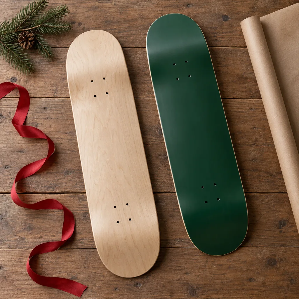 Representative photo-style image of skateboard decks — generated, not a specific product