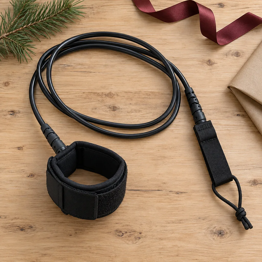 Representative photo-style image of durable surfboard leash — generated, not a specific product