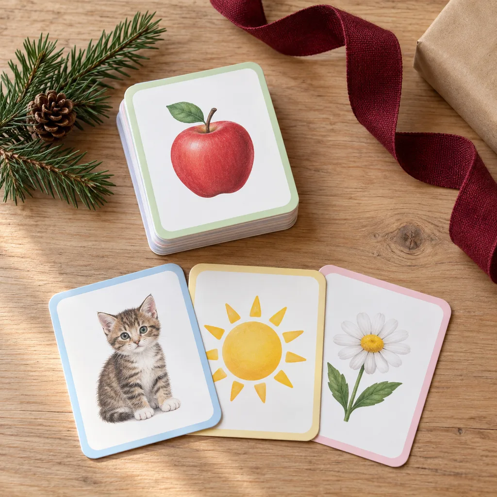 Representative photo-style image of early reader sight word flash cards — generated, not a specific product