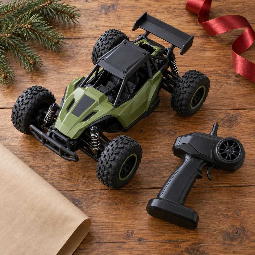 Representative photo-style image of easy-to-drive remote control buggy — generated, not a specific product