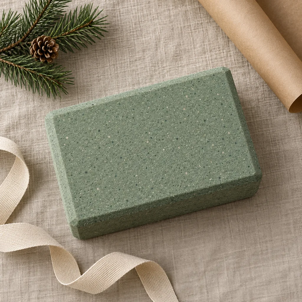 Representative photo-style image of eco-friendly recycled foam block — generated, not a specific product