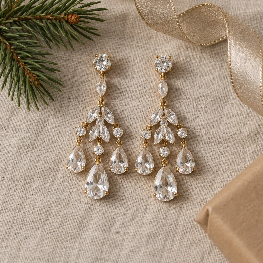 Representative photo-style image of chandelier earrings — generated, not a specific product