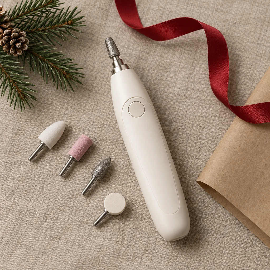Representative photo-style image of electric manicure and pedicure tool — generated, not a specific product