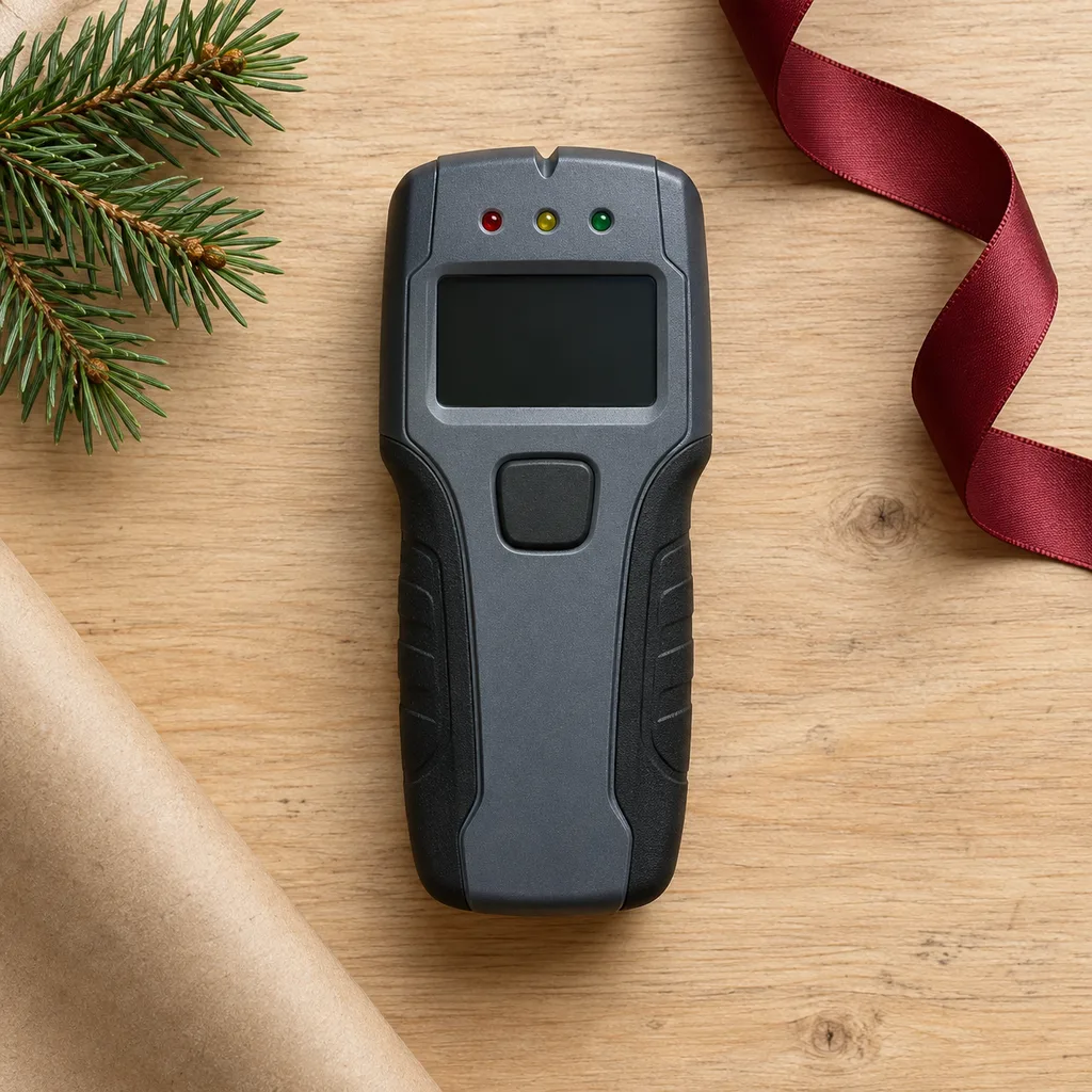 Representative photo-style image of electronic stud finder — generated, not a specific product