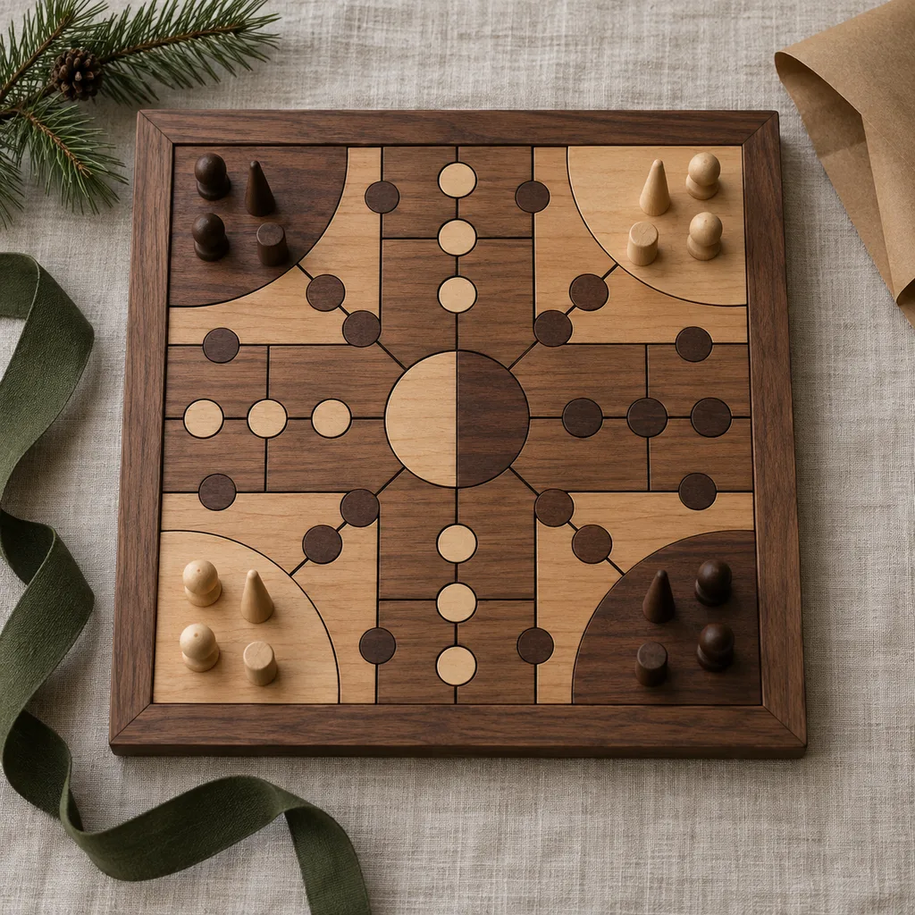 Representative photo-style image of elegant abstract strategy game — generated, not a specific product