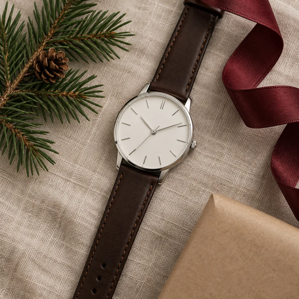 Representative photo-style image of elegant dress watch — generated, not a specific product