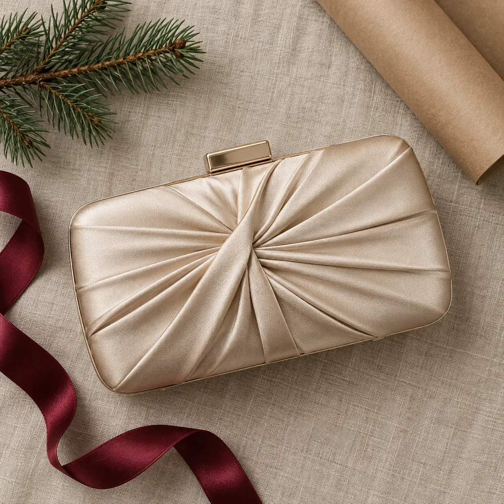 Representative photo-style image of elegant evening clutch — generated, not a specific product