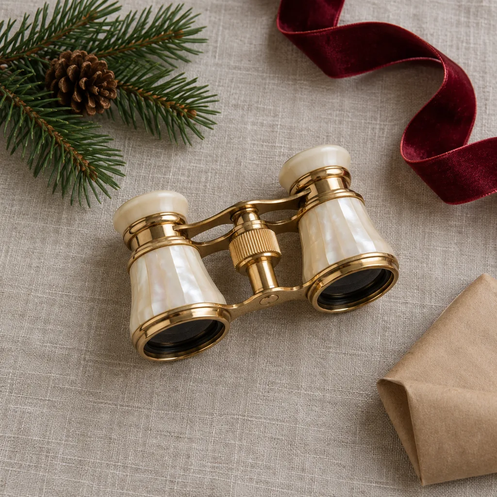 Representative photo-style image of elegant opera glasses — generated, not a specific product