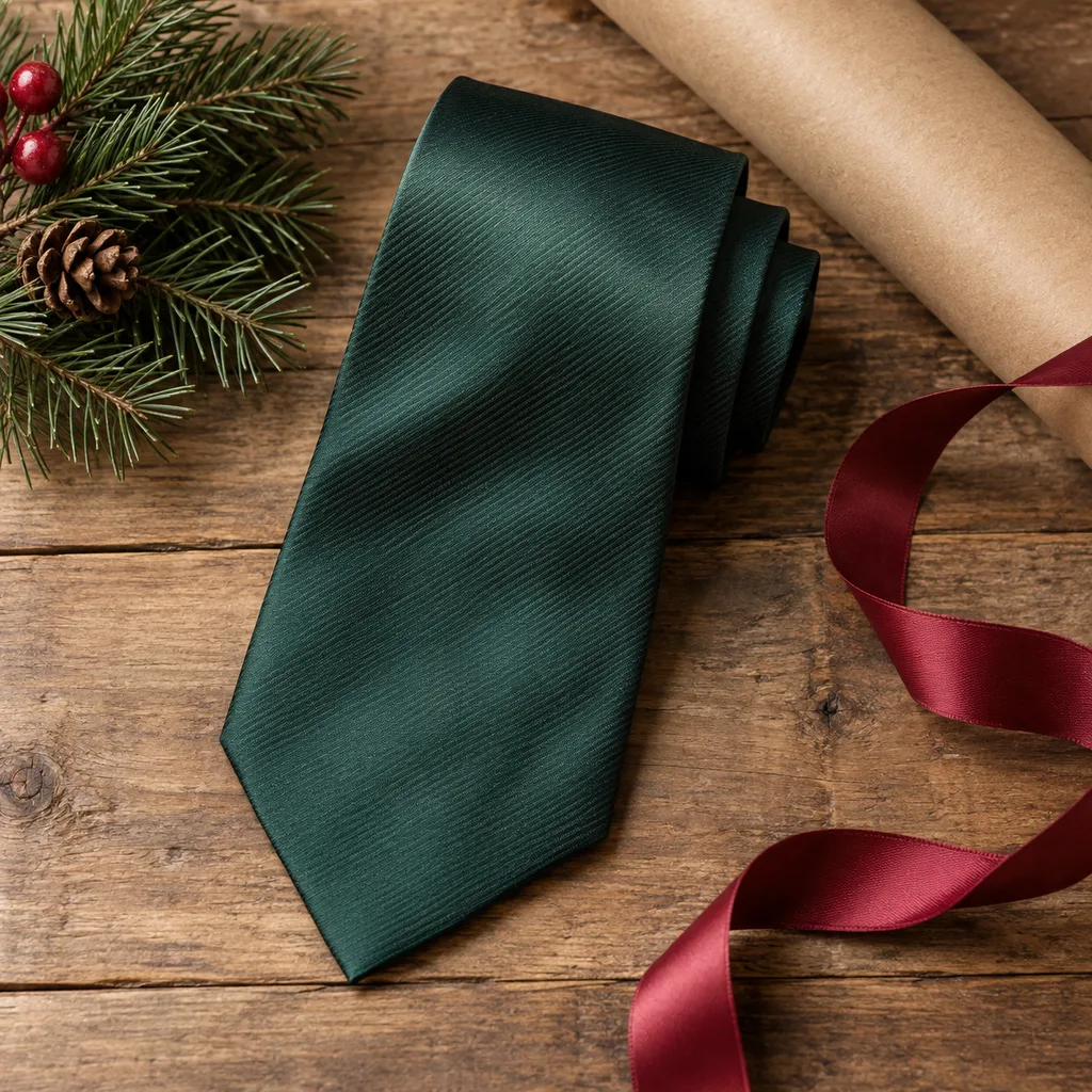 Representative photo-style image of silk necktie — generated, not a specific product