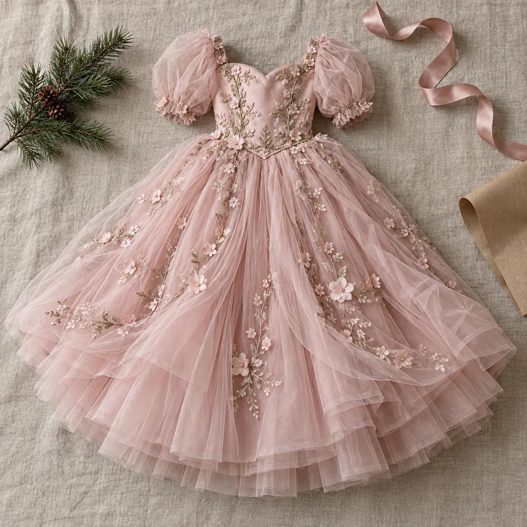 Representative photo-style image of enchanting themed princess gown — generated, not a specific product