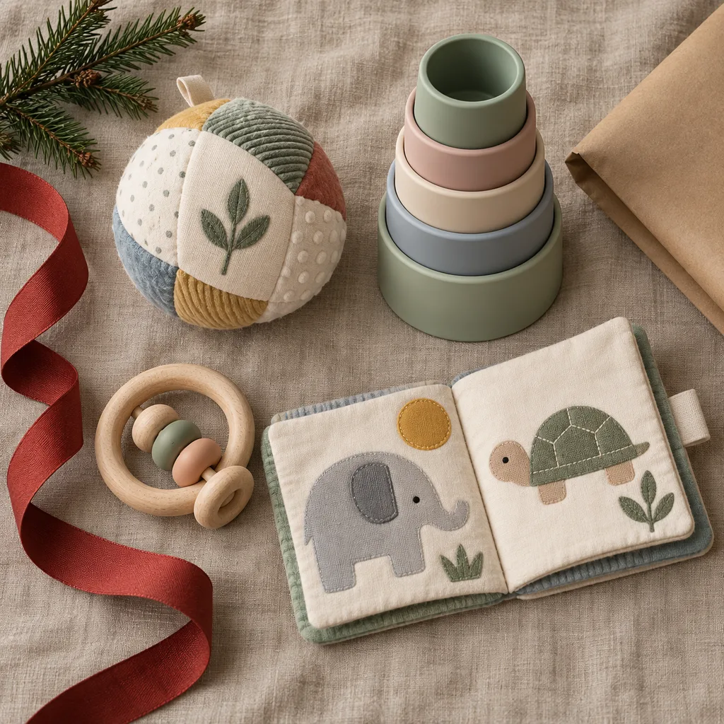 Representative photo-style image of engaging baby play and learn set — generated, not a specific product