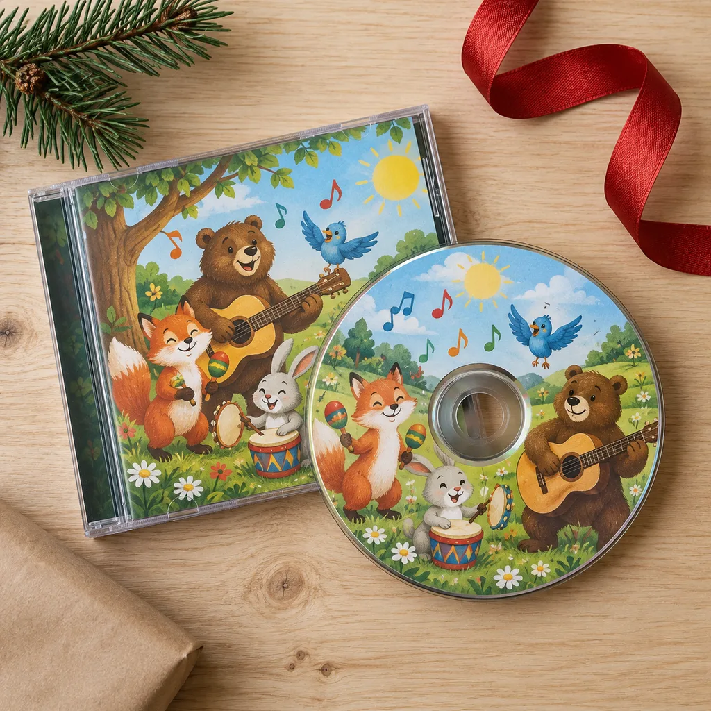 Representative photo-style image of engaging children's sing-along music cd — generated, not a specific product