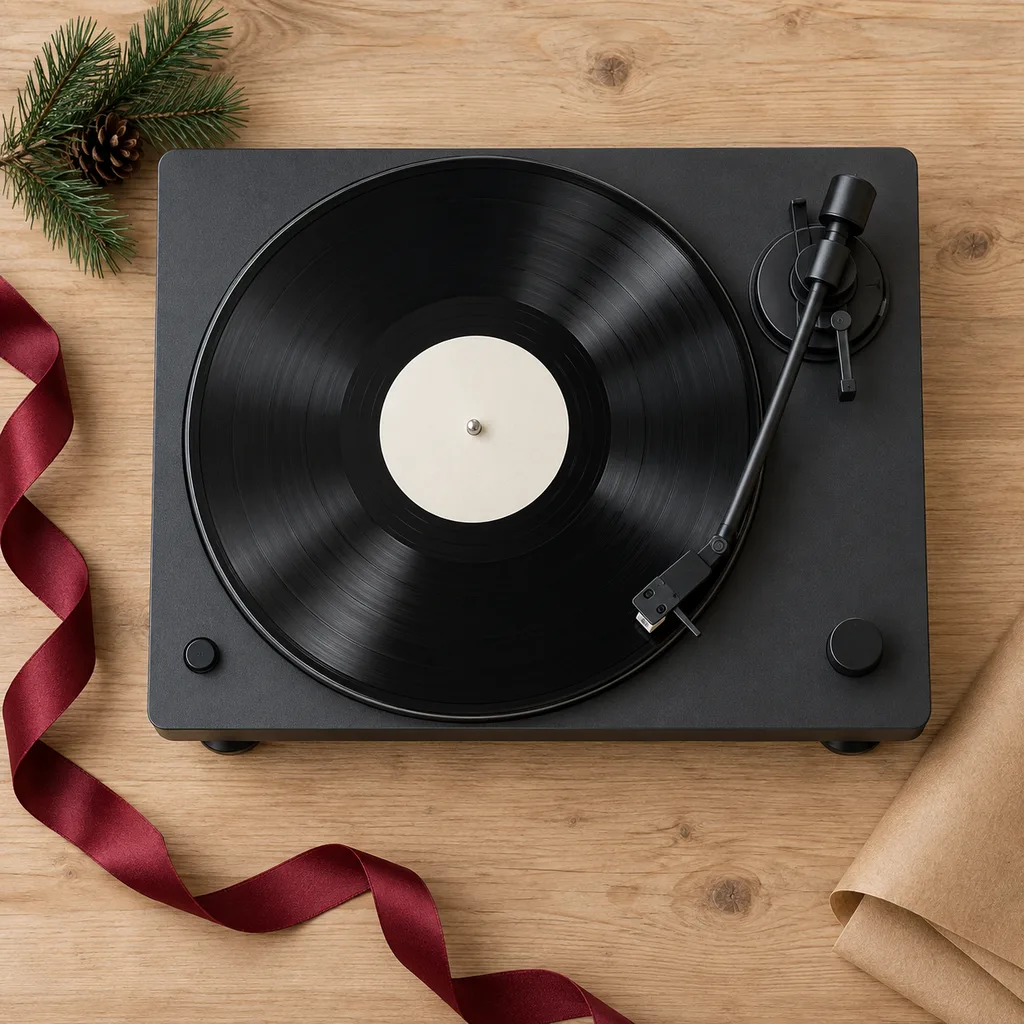 Representative photo-style image of entry-level manual belt-drive turntable — generated, not a specific product