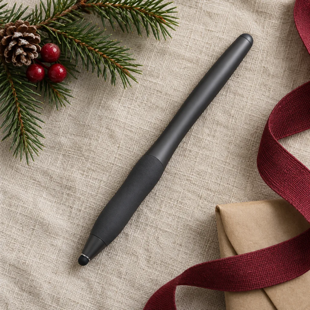 Representative photo-style image of ergonomic comfort stylus pen — generated, not a specific product