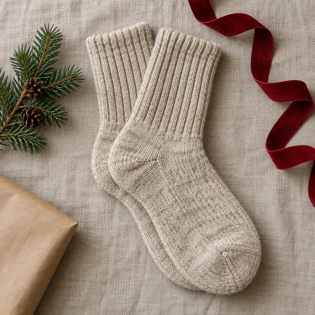Representative photo-style image of everyday comfort thermal socks — generated, not a specific product