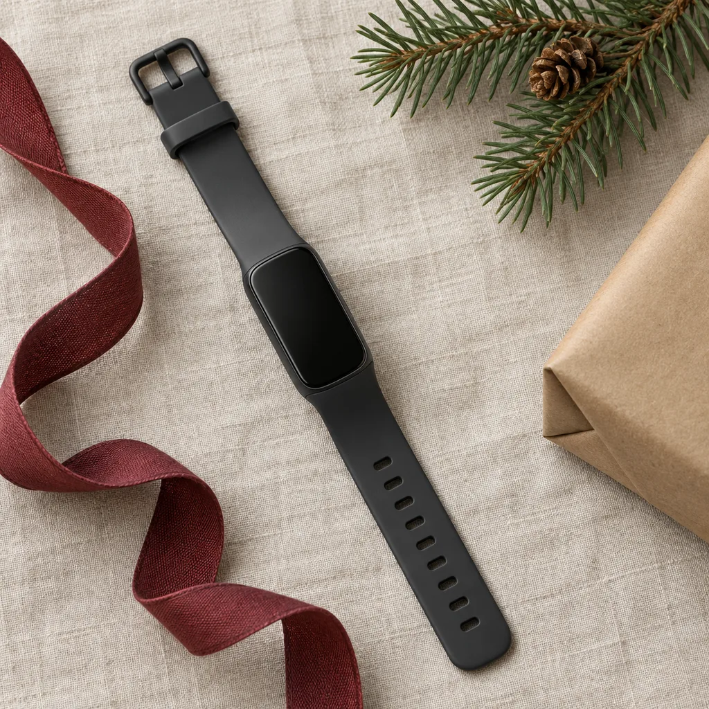 Representative photo-style image of everyday fitness tracking band — generated, not a specific product