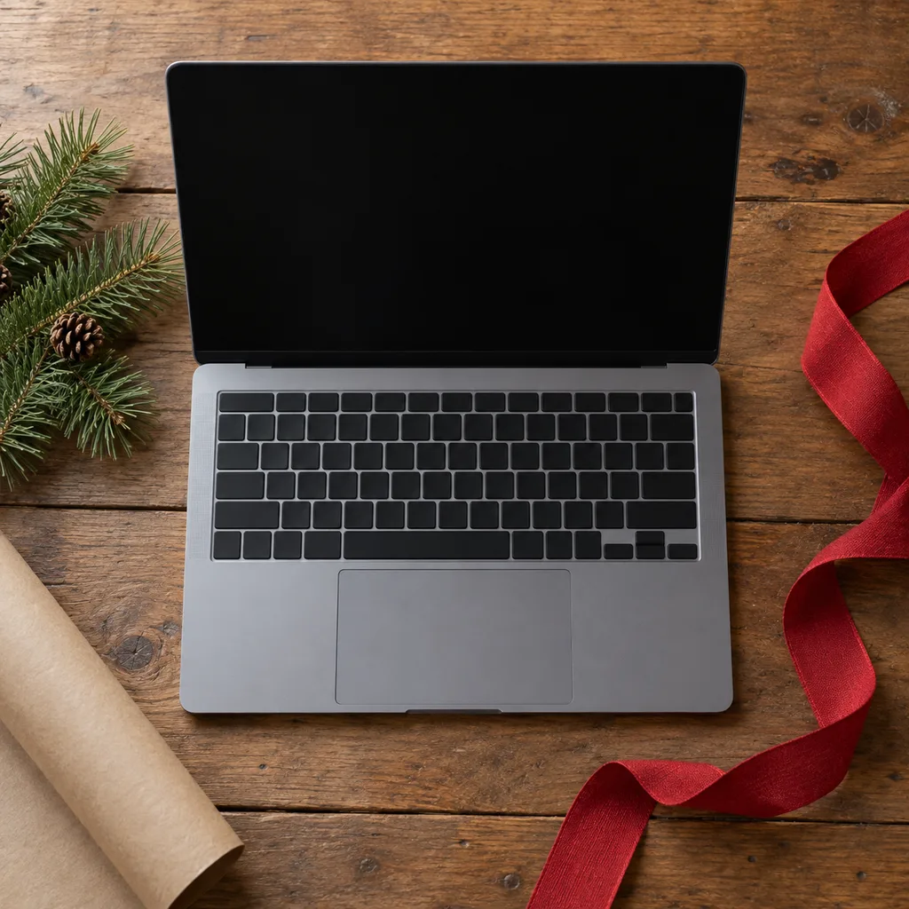 Representative photo-style image of everyday home use laptop — generated, not a specific product