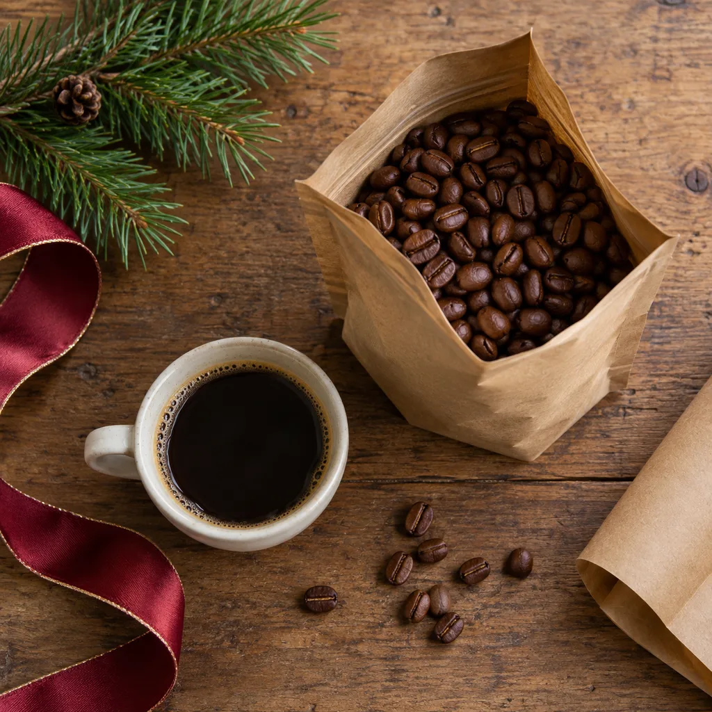 Representative photo-style image of exotic single origin coffee — generated, not a specific product