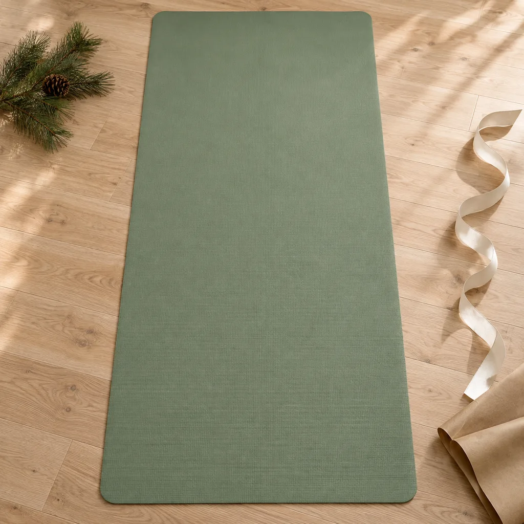 Representative photo-style image of extra-long and wide exercise mat — generated, not a specific product